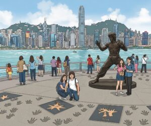 ブルース・リーやジャッキー・チェンに出会える海辺の遊歩道