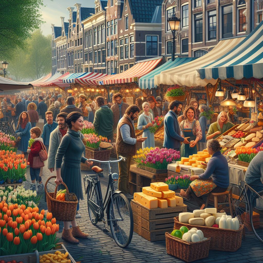 掘り出し物と活気に満ちたオランダのフリーマーケット