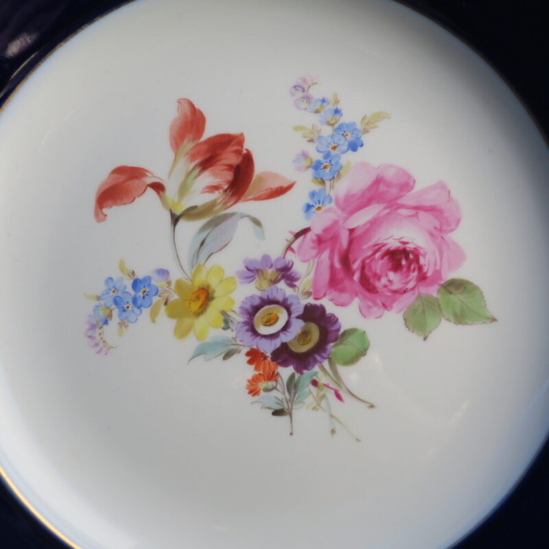 【希少】マイセンのコバルトブルー皿（24.5cm） - 画像 (2)
