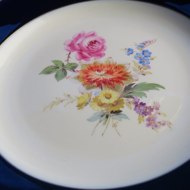 【一級品】マイセンのコバルトブルー皿（24.5cm） - 画像 (8)