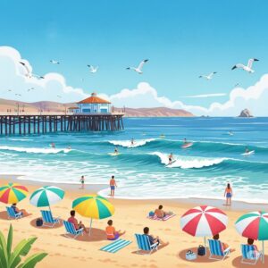 波音と海風に癒される、ピズモ・ビーチで過ごすスローな時間